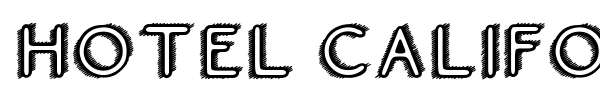 Hotel California font preview